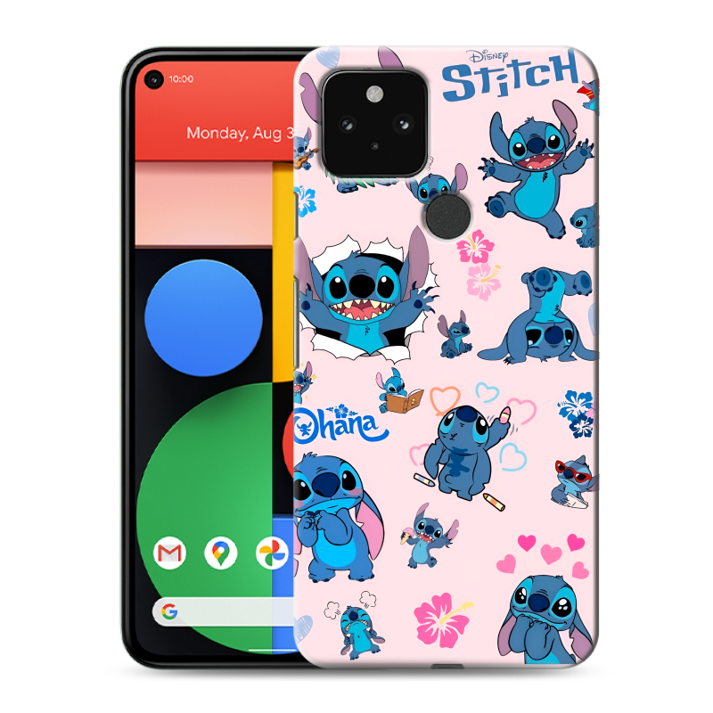 Пластиковый чехол на Google Pixel 5 с принтом Лило и Стич Пластиковый чехол на Google Pixel 5 с принтом Лило и Стич
