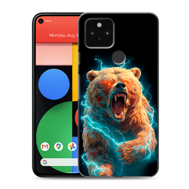 Пластиковый чехол на Google Pixel 5 с принтом Медведь Пластиковый чехол на Google Pixel 5 с принтом Медведь