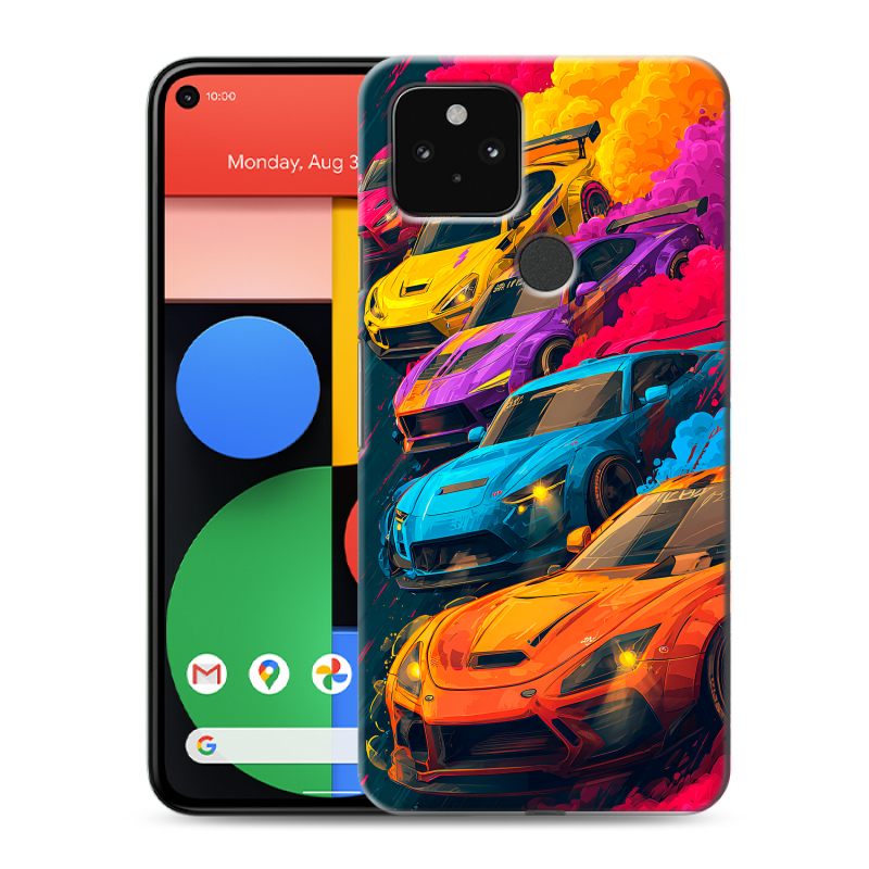 Силиконовый чехол на Google Pixel 5 с принтом Тачки Силиконовый чехол на Google Pixel 5 с принтом Тачки
