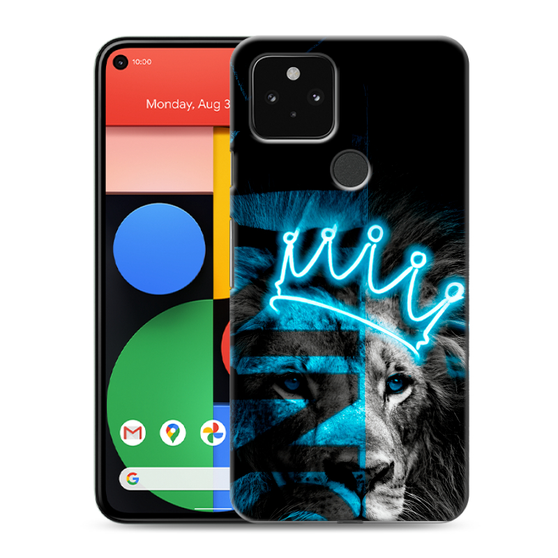 Пластиковый чехол на Google Pixel 5 с принтом Король лев Пластиковый чехол на Google Pixel 5 с принтом Король лев
