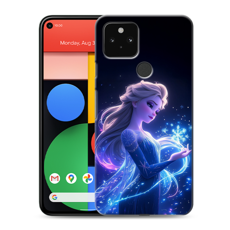 Пластиковый чехол на Google Pixel 5 с принтом Холодное сердце Frozen Пластиковый чехол на Google Pixel 5 с принтом Холодное сердце Frozen