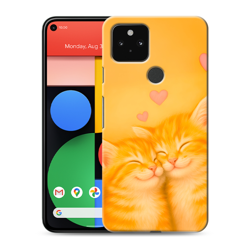 Силиконовый чехол на Google Pixel 5 с принтом Милые котята Силиконовый чехол на Google Pixel 5 с принтом Милые котята