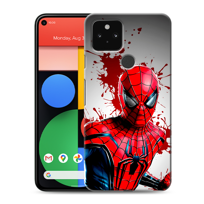 Пластиковый чехол на Google Pixel 5 с принтом Spiderman Человек паук Пластиковый чехол на Google Pixel 5 с принтом Spiderman Человек паук