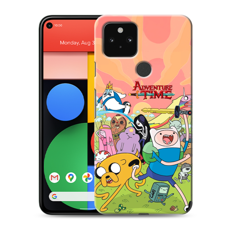 Силиконовый чехол на Google Pixel 5 с принтом Adventure time Время приключений Силиконовый чехол на Google Pixel 5 с принтом Adventure time Время приключений