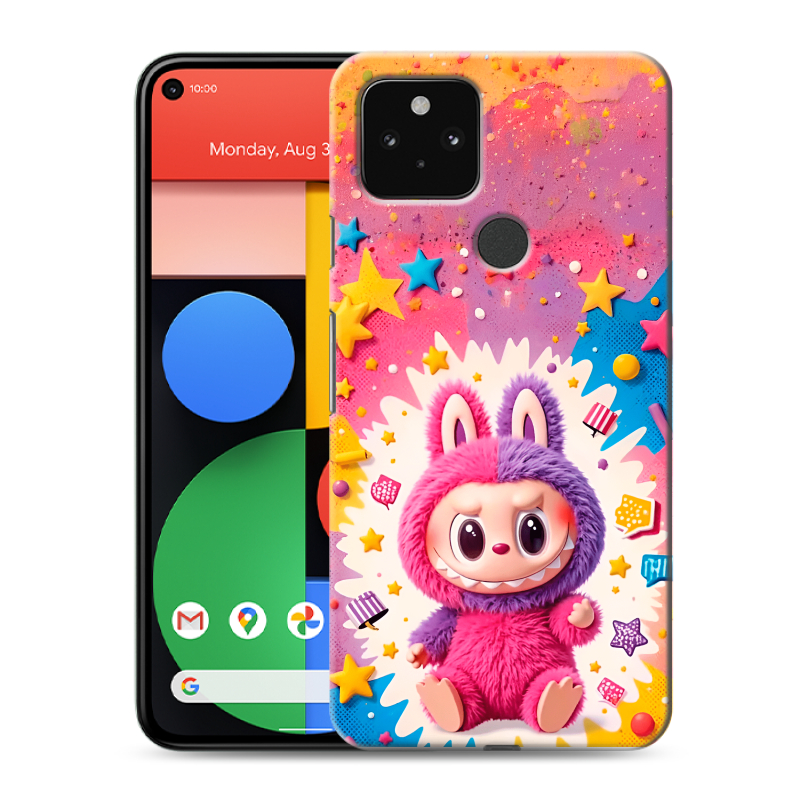 Силиконовый чехол на Google Pixel 5 с принтом Labubu Лабубу Силиконовый чехол на Google Pixel 5 с принтом Labubu Лабубу