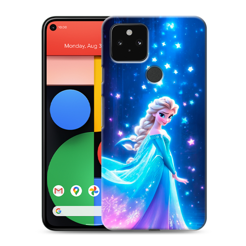 Силиконовый чехол на Google Pixel 5 с принтом Холодное сердце Frozen Силиконовый чехол на Google Pixel 5 с принтом Холодное сердце Frozen