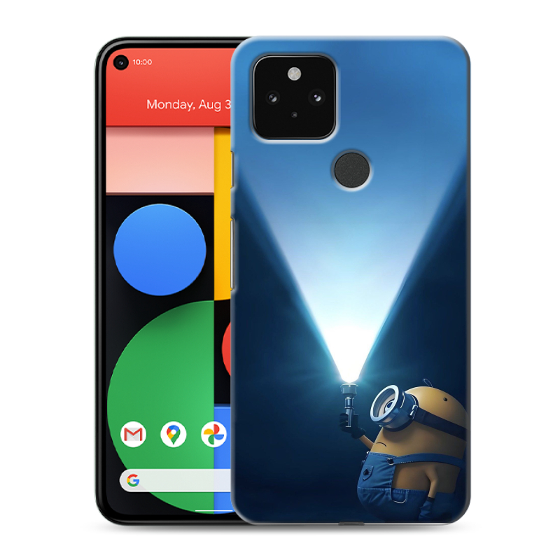 Силиконовый чехол на Google Pixel 5 с принтом Миньоны Силиконовый чехол на Google Pixel 5 с принтом Миньоны