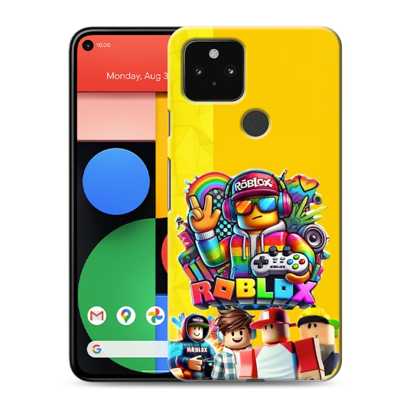 Пластиковый чехол на Google Pixel 5 с принтом Roblox Роблокс Пластиковый чехол на Google Pixel 5 с принтом Roblox Роблокс