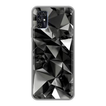 Силиконовый чехол на ZTE Blade V2020 Smart с принтом Черные кристаллы