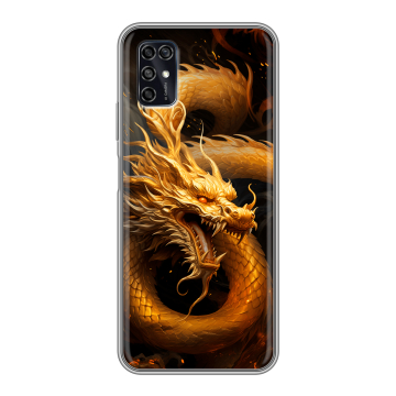 Силиконовый чехол на ZTE Blade V2020 Smart с принтом Золотой дракон Силиконовый чехол на ZTE Blade V2020 Smart с принтом Золотой дракон