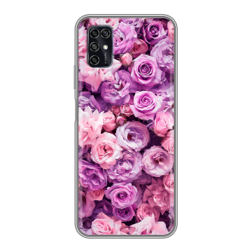 Силиконовый чехол на ZTE Blade V2020 Smart с принтом лавандовые розы