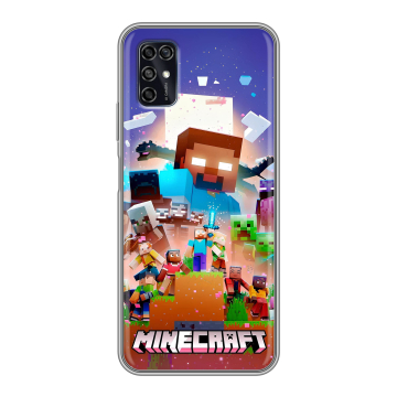 Силиконовый чехол на ZTE Blade V2020 Smart с принтом Майнкрафт Minecraft Силиконовый чехол на ZTE Blade V2020 Smart с принтом Майнкрафт Minecraft
