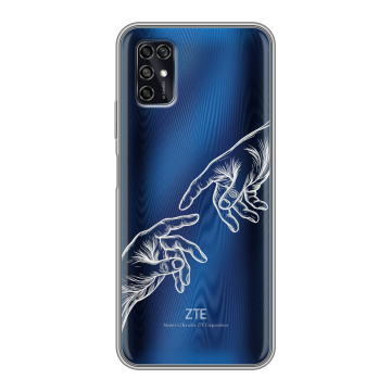 Силиконовый чехол на ZTE Blade V2020 Smart с принтом Сотворение мира