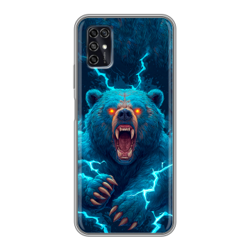 Силиконовый чехол на ZTE Blade V2020 Smart с принтом Медведь