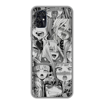 Силиконовый чехол на ZTE Blade V2020 Smart с принтом Ahegao Ахегао Аниме