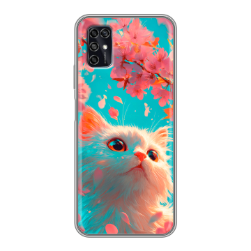 Силиконовый чехол на ZTE Blade V2020 Smart с принтом Красивый кот