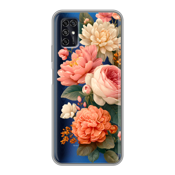Силиконовый чехол на ZTE Blade V2020 Smart с принтом цветы