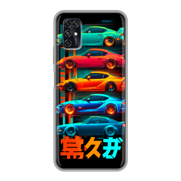 Силиконовый чехол на ZTE Blade V2020 Smart с принтом машины тачки