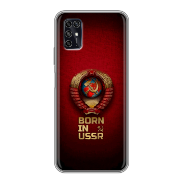 Силиконовый чехол на ZTE Blade V2020 Smart с принтом Флаг Герб СССР