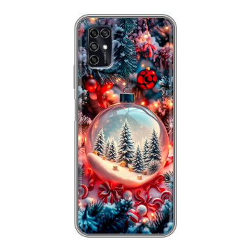 Силиконовый чехол на ZTE Blade V2020 Smart с принтом Новый год