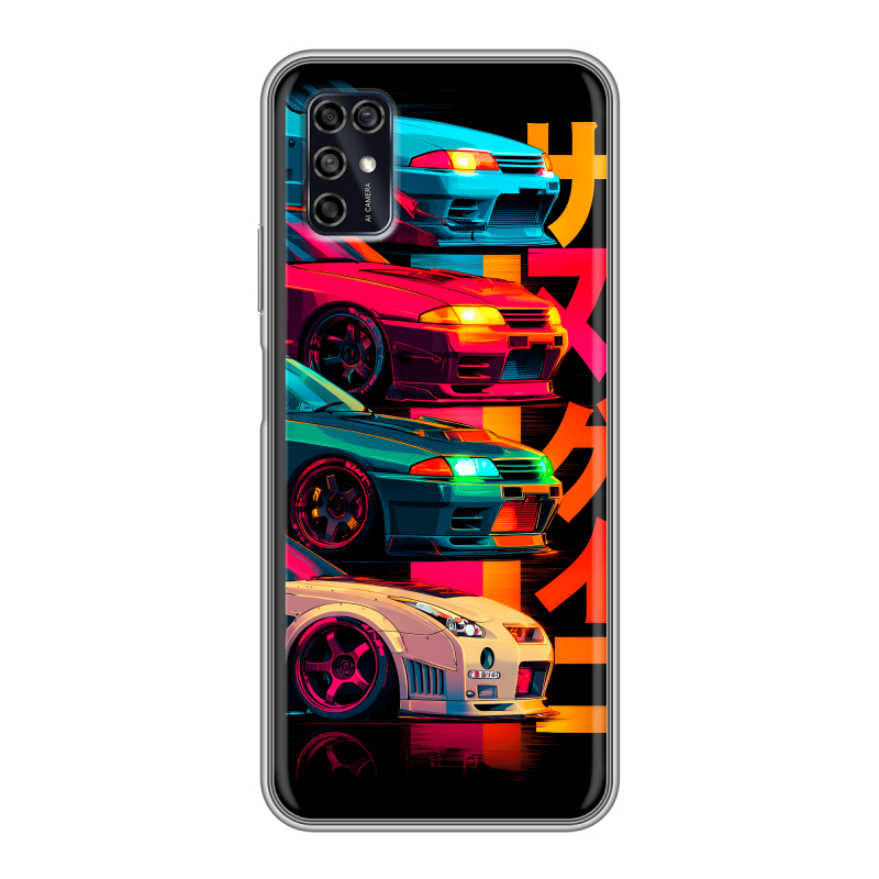 Силиконовый чехол на ZTE Blade V2020 Smart с принтом Гоночные машины Силиконовый чехол на ZTE Blade V2020 Smart с принтом Гоночные машины