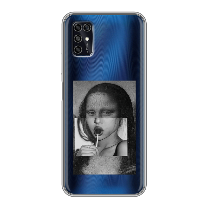 Силиконовый чехол на ZTE Blade V2020 Smart с принтом Мона Лиза Силиконовый чехол на ZTE Blade V2020 Smart с принтом Мона Лиза