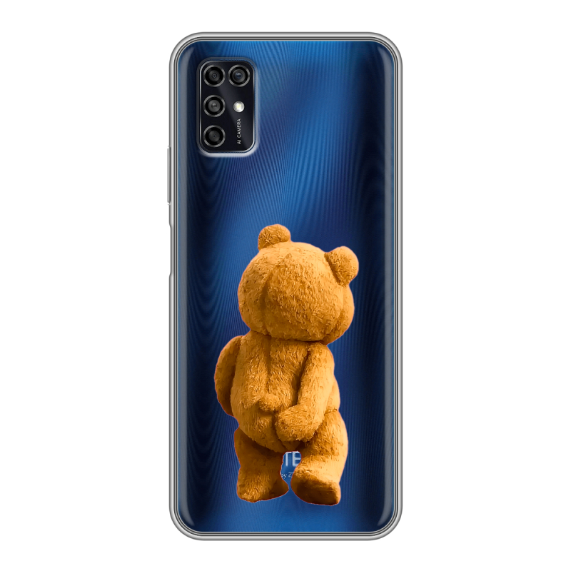 Силиконовый чехол на ZTE Blade V2020 Smart с принтом Медведь Силиконовый чехол на ZTE Blade V2020 Smart с принтом Медведь