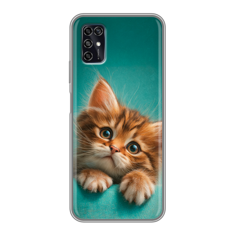 Силиконовый чехол на ZTE Blade V2020 Smart с принтом котенок Силиконовый чехол на ZTE Blade V2020 Smart с принтом котенок