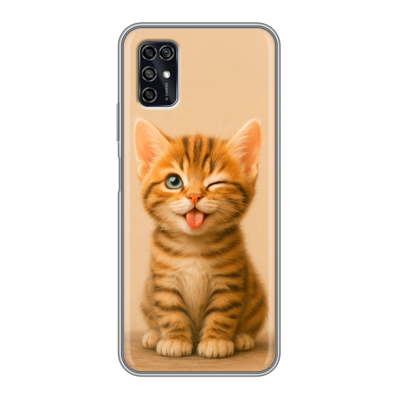 Силиконовый чехол на ZTE Blade V2020 Smart с принтом котенок Силиконовый чехол на ZTE Blade V2020 Smart с принтом котенок