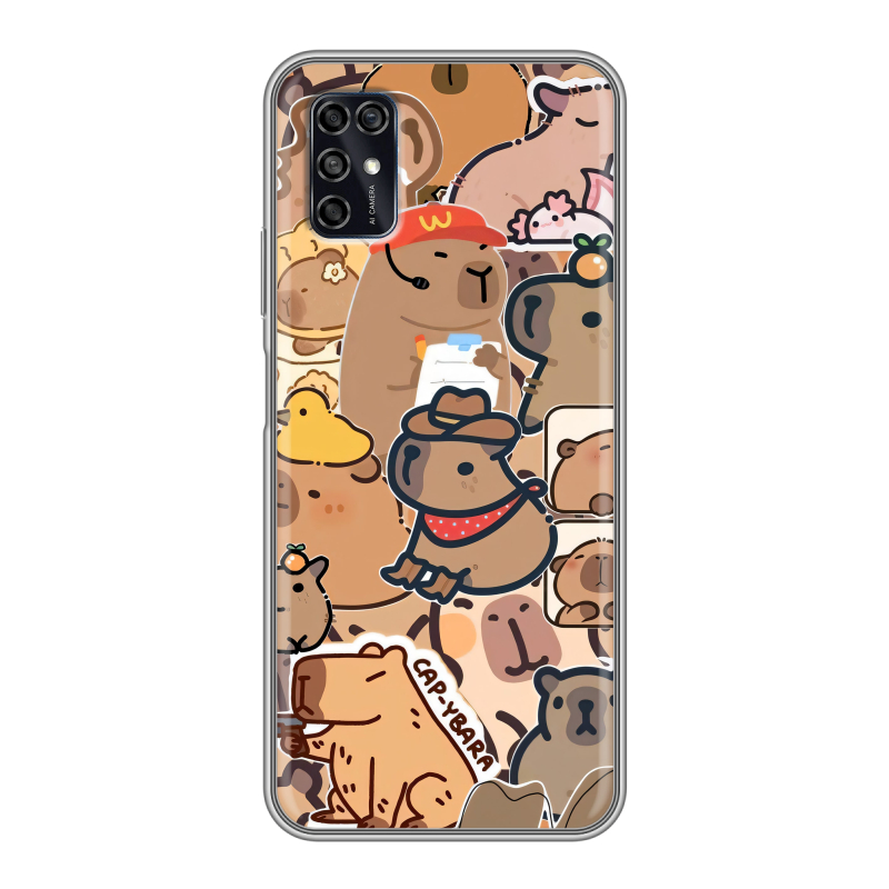 Силиконовый чехол на ZTE Blade V2020 Smart с принтом капибара Силиконовый чехол на ZTE Blade V2020 Smart с принтом капибара