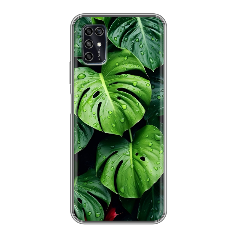 Силиконовый чехол на ZTE Blade V2020 Smart с принтом Листья Силиконовый чехол на ZTE Blade V2020 Smart с принтом Листья
