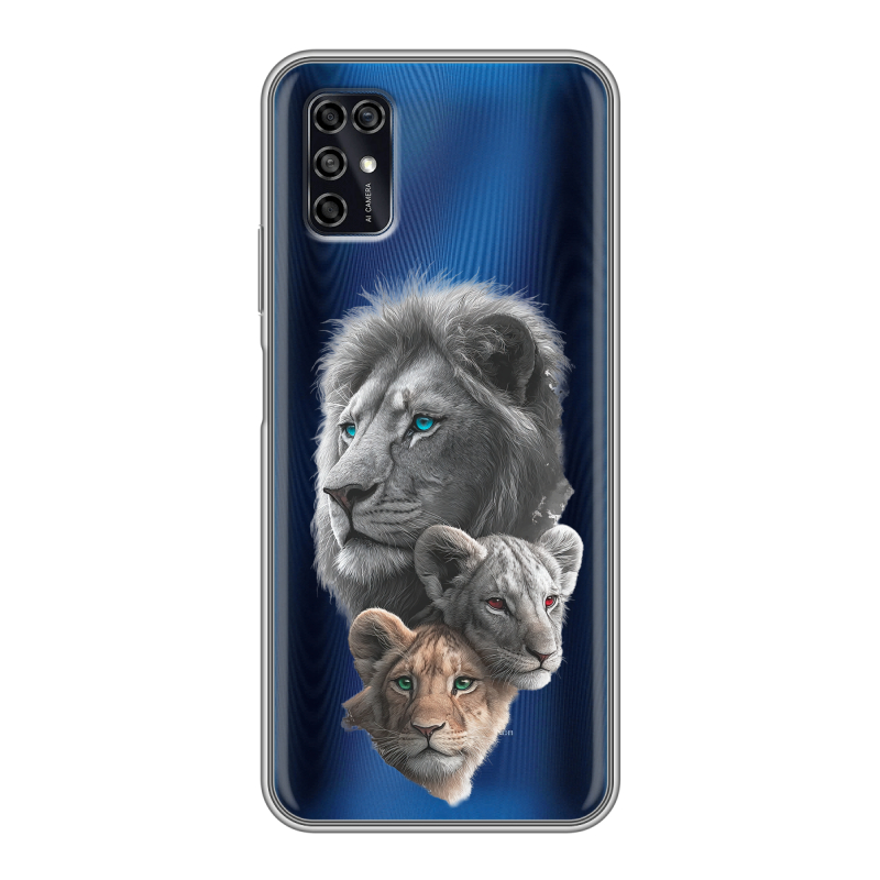 Силиконовый чехол на ZTE Blade V2020 Smart с принтом Львы Силиконовый чехол на ZTE Blade V2020 Smart с принтом Львы
