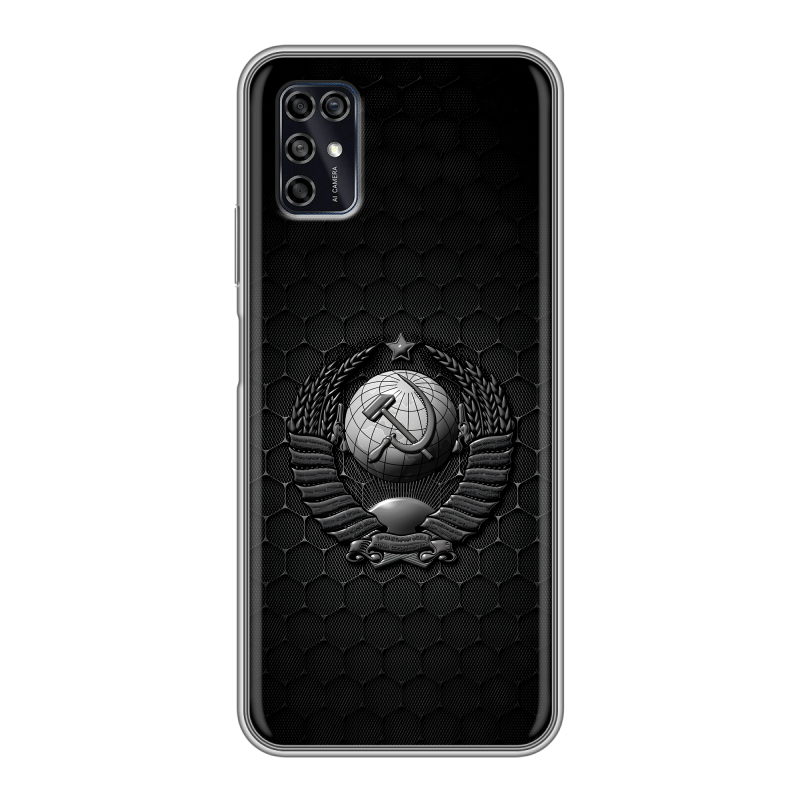 Силиконовый чехол на ZTE Blade V2020 Smart с принтом Герб Флаг СССР Силиконовый чехол на ZTE Blade V2020 Smart с принтом Герб Флаг СССР