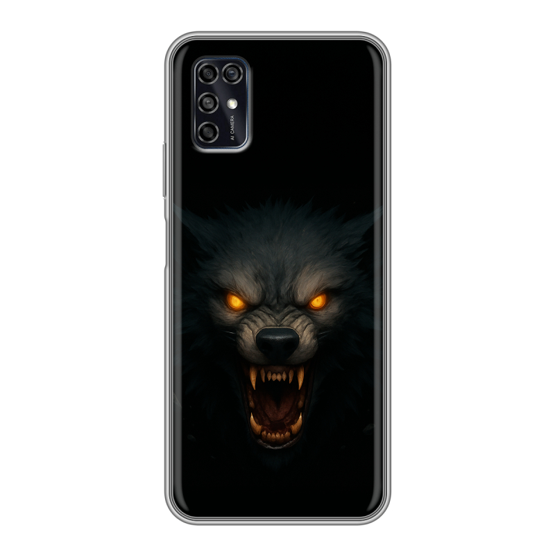 Силиконовый чехол на ZTE Blade V2020 Smart с принтом Волк Силиконовый чехол на ZTE Blade V2020 Smart с принтом Волк