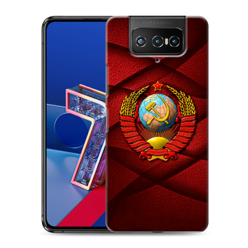 Силиконовый чехол на ASUS ZenFone 7 с принтом Герб СССР Силиконовый чехол на ASUS ZenFone 7 с принтом Герб СССР