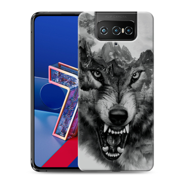 Силиконовый чехол на ASUS ZenFone 7 с принтом Волк Силиконовый чехол на ASUS ZenFone 7 с принтом Волк