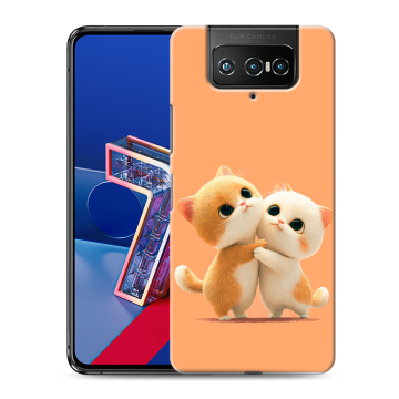 Силиконовый чехол на ASUS ZenFone 7 с принтом Милые котики Силиконовый чехол на ASUS ZenFone 7 с принтом Милые котики