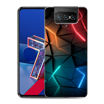 Силиконовый чехол на ASUS ZenFone 7 с принтом Абстракция неон Силиконовый чехол на ASUS ZenFone 7 с принтом Абстракция неон