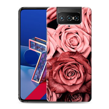 Силиконовый чехол на ASUS ZenFone 7 с принтом Цветы розы Силиконовый чехол на ASUS ZenFone 7 с принтом Цветы розы