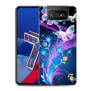 Силиконовый чехол на ASUS ZenFone 7 с принтом Бабочки