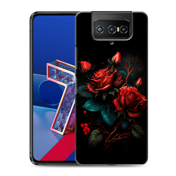 Силиконовый чехол на ASUS ZenFone 7 с принтом Розы красные Силиконовый чехол на ASUS ZenFone 7 с принтом Розы красные