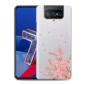 Силиконовый чехол на ASUS ZenFone 7 с принтом Ветка сакуры