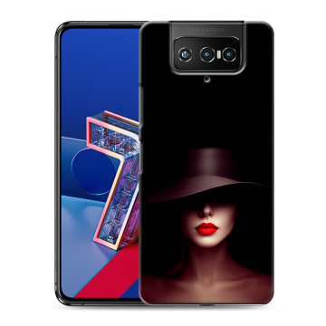Силиконовый чехол на ASUS ZenFone 7 с принтом Девушка в шляпе