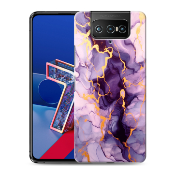 Силиконовый чехол на ASUS ZenFone 7 с принтом Мрамор