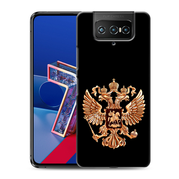 Силиконовый чехол на ASUS ZenFone 7 с принтом Герб России золотой Силиконовый чехол на ASUS ZenFone 7 с принтом Герб России золотой