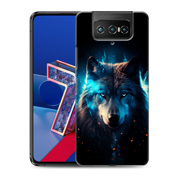 Силиконовый чехол на ASUS ZenFone 7 с принтом Волк ночной