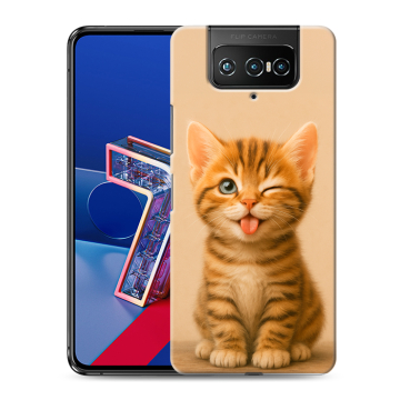 Силиконовый чехол на ASUS ZenFone 7 с принтом котенок