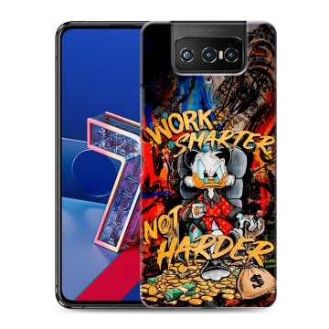 Силиконовый чехол на ASUS ZenFone 7 с принтом Дональд Дак Деньги Силиконовый чехол на ASUS ZenFone 7 с принтом Дональд Дак Деньги