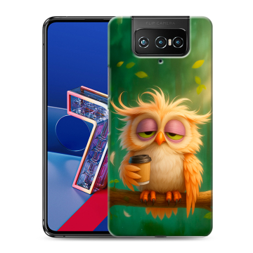 Силиконовый чехол на ASUS ZenFone 7 с принтом сова Силиконовый чехол на ASUS ZenFone 7 с принтом сова
