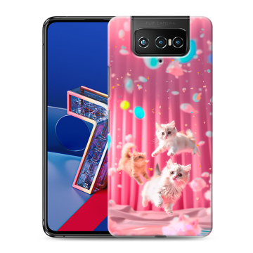 Силиконовый чехол на ASUS ZenFone 7 с принтом милые котики